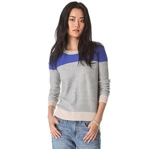 Madewell Basket Weave Colorblock Sweater